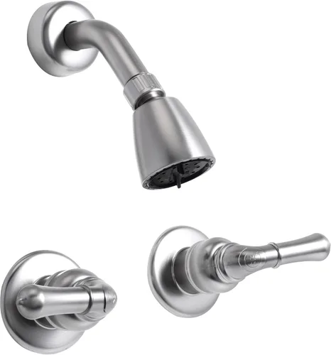 Miniatura 7 de Pacific Bay Kit de molduras – Grifo de ducha y cabezal de ducha con kit de moldura de brazo – Construcción de plástico ABS de alta calidad