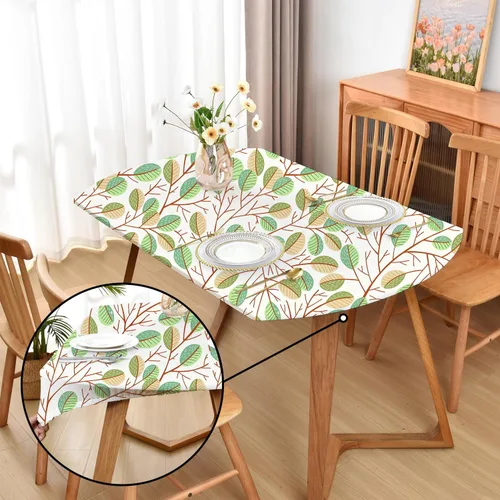 Miniatura 58 de Mantel ajustado blanco con elástico para mesas plegables de 48x48 pulgadas, manteles lavables y elásticos de elastano para mesas de cartas, manteles