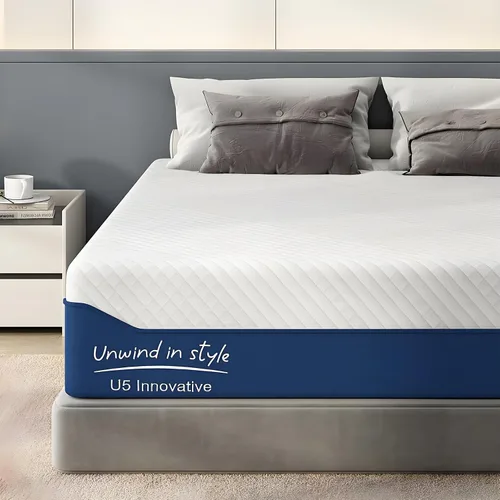 Miniatura 9 de Colchón de tamaño matrimonial de 6 pulgadas, colchón de espuma viscoelástica de gel de lujo para aliviar la presión, firmeza media para aliviar