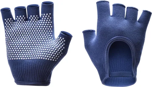 Miniatura 8 de Guantes de yoga antideslizantes sin dedos, ideales para pilates, barras, yoga de aire y entrenamientos de fitness, tela transpirable con agarre