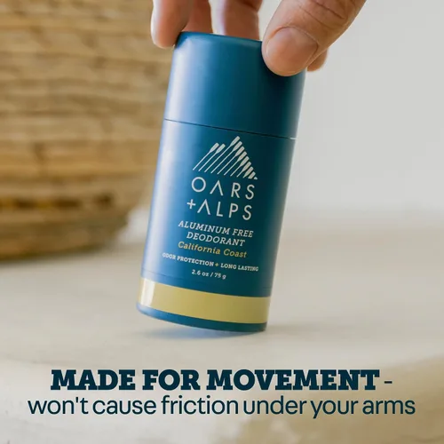 Miniatura 4 de Oars + Alps Desodorante sin aluminio para hombres y mujeres, dermatológicamente probado y fabricado con ingredientes limpios, tamaño de viaje, Costa