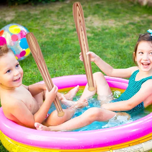 Miniatura 7 de Sotiff Bate de béisbol inflable para niños, 12 unidades, de 29.5 pulgadas, con temática deportiva, color marrón, para fiestas deportivas, regalos
