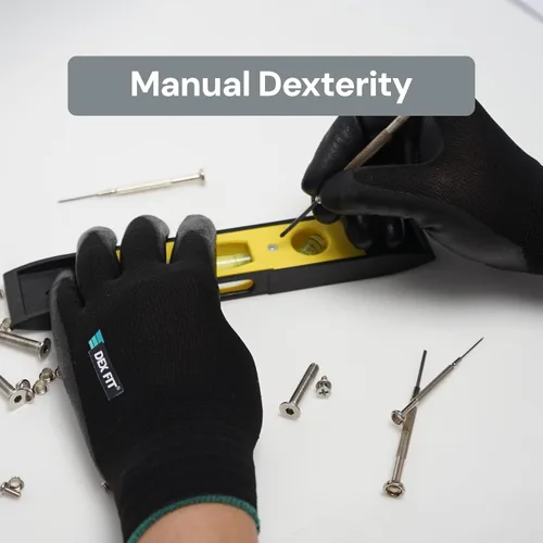 Miniatura 5 de DEX FIT Prime FN331 - Guantes de trabajo de nitrilo, ajuste cómodo 3D, antideslizante, duradero, delgado, ligero y fresco, compatible con pantalla