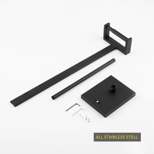 Miniatura 7 de GERZWY Baño libre titular de papel higiénico titular de papel higiénico para baño SUS 304 acero inoxidable, negro mate DZY005-BK