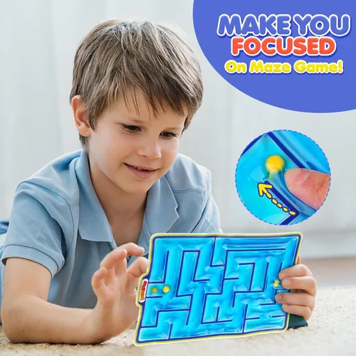 Miniatura 3 de Demilong Juguetes Sensoriales Fidget Marble Maze – Artículos Sensoriales Rellenos de Gel para Niños y Adolescentes con Autismo Juguetes Táctiles
