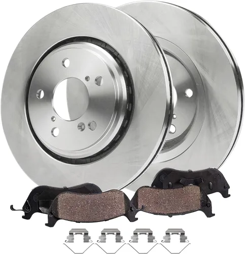 Miniatura 21 de Detroit Axle - Kit de freno delantero para Volkswagen Golf Jetta City Beetle Rotores de freno de disco de repuesto pastillas de freno de cerámica