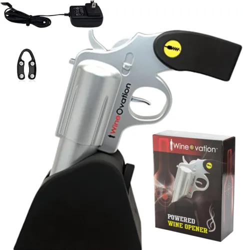 Miniatura 8 de WineOvation Abridor de vino con pistola eléctrica (azul) - Abre tu botella de vino rápidamente y sin complicaciones - El mejor sacacorchos Pistola