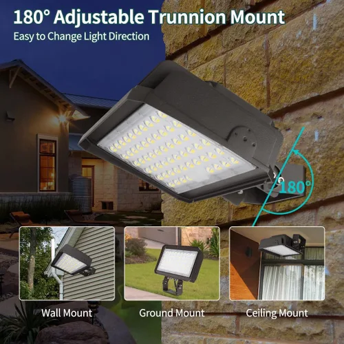 Miniatura 3 de kadision Luz de inundación LED de 150 W con fotocélula del anochecer al amanecer, 150 W/100 W/75 W ajustable 130 lm/W 5000 K, luz diurna 100-277 V