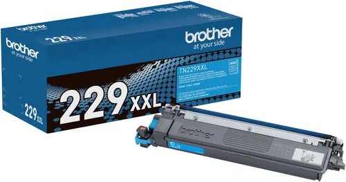 Brother TN229XXLC - Cartucho de tóner para impresora de gran rendimiento cian, imprime hasta 4,000 páginas (1), compatible con impresoras