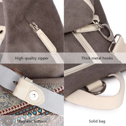 Miniatura 6 de ArcEnCiel Mochila de lona para mujer y niña