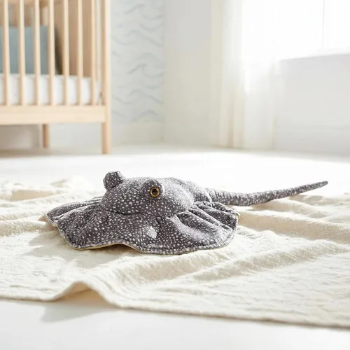 Miniatura 8 de Juguete de peluche de pez raya de simulación – 20 pulgadas, manta raya, leopardo, mantarraya, leopardo, mantarraya, juguete de mar profundo, lindo