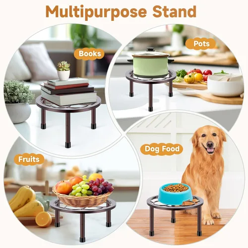 Miniatura 5 de Amaoot Paquete de 5 Soportes para Plantas de Metal, Soportes para Plantas de Hierro Antióxido para Interior y Exterior, Soportes para Macetas