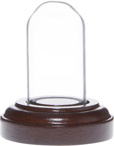 Miniatura 5 de Plymor Miniatura 1" x 2" Mini cristal Display Dome Tiny Cloche (base de chapa de roble)
