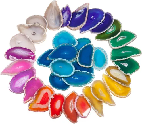 Miniatura 6 de rockcloud Cristales curativos 7 piedras de chakra, árbol de la vida, colgador de pared, piedras preciosas caídas, adorno colgante y 10 piezas