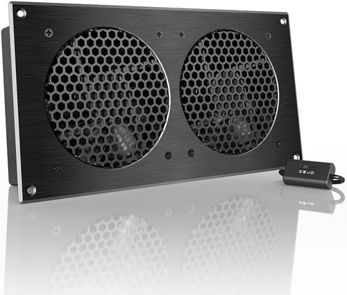 Miniatura 21 de AC Infinity AIRPLATE T8, sistema silencioso de refrigeración doble ventilador de 6" con control de termostato, para gabinetes AV de cine en casa
