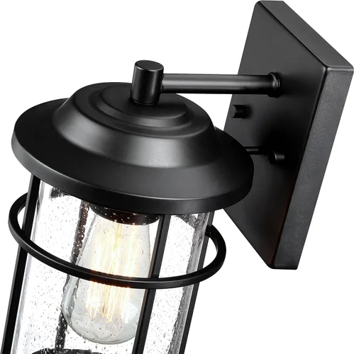 Miniatura 7 de Luces exteriores para casa, lámpara exterior, aplique de pared impermeable para exteriores, iluminación de montaje en pared negra antioxidante