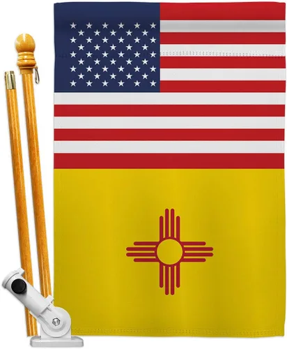 Miniatura 10 de US New Mexico Garden House Flags Set Americana States USA American Territories Republic Country Particular Area Small Decorative Gift Yard Banner