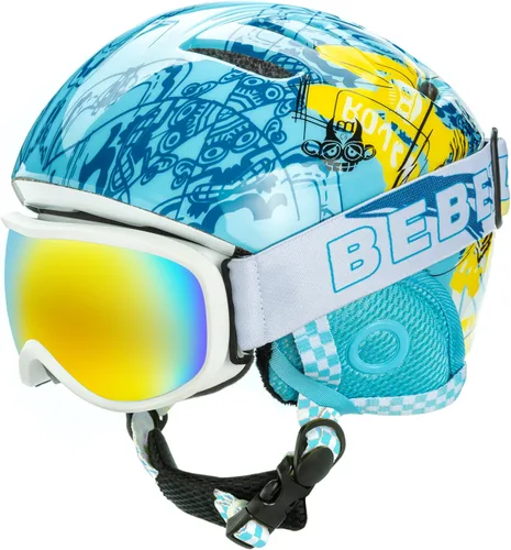 Miniatura 11 de Casco de esquí para niños pequeños y niños, casco de snowboard con gafas para actividades de nieve, ultraligero, comodidad y calidez