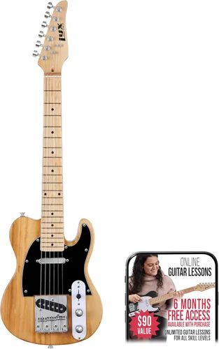 Miniatura 20 de LyxPro Guitarra eléctrica de 30 pulgadas, serie TL, cuerpo de madera de Paulownia de tamaño completo, golpeador de 3 capas, cuello en forma de C