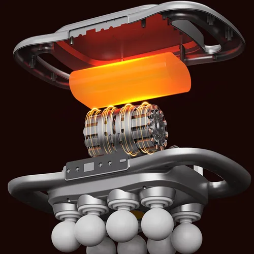 Miniatura 3 de Masajeador de espalda para aliviar el tejido profundo con calor, masajeador eléctrico de espalda de 8 cabezales, manos libres, con 9 modos y 9