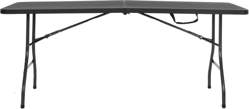 Miniatura 5 de COSCO Mesa de banquete plegable por la mitad de 6 pies con asa, negro