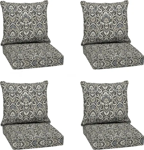 Miniatura 166 de Arden Outdoor Deep Seat Cushion Set, 24 x 24 pulgadas, Cojín para patio resistente al clima, a la lluvia y a la decoloración para silla, sofá y sofá