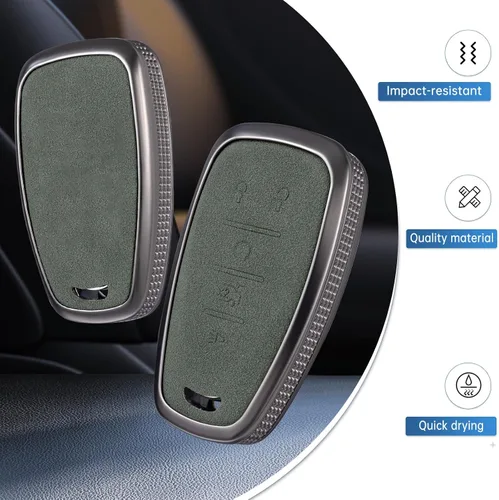 Miniatura 3 de YO&YOYE Funda compatible con llavero Chevy con llavero de piel para Chevrolet Equinox Malibu Cruze Camaro Tahoe Silverado Traverse Blazer Sonic