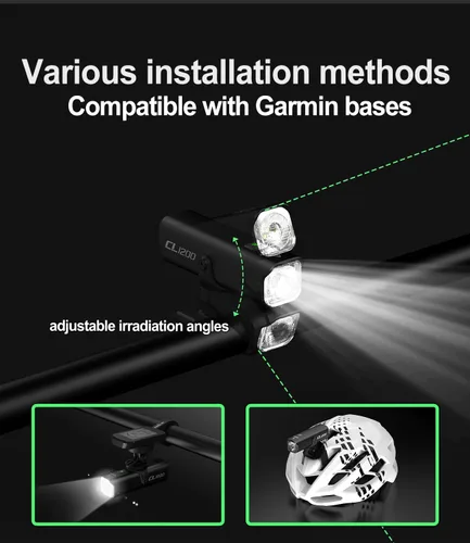 Miniatura 6 de TOWILD CL1200 Bike Lights for Night Riding,Compatible with Garmin/GoPro Mount,1200 Lumen Bike Headlight,5000mAh Rechargeable Battery,Waterproof Bike