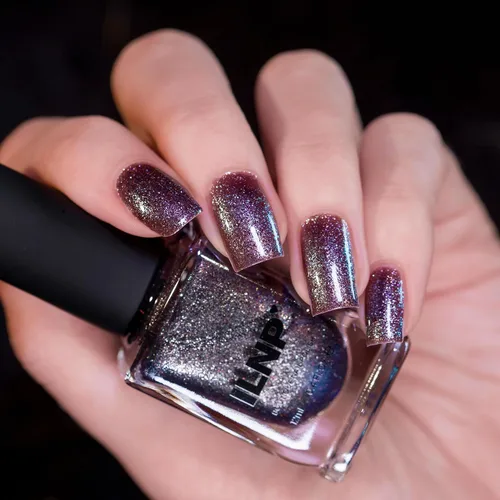 Miniatura 3 de ILNP Moondust Esmalte de uñas holográfico brillante plateado estelar