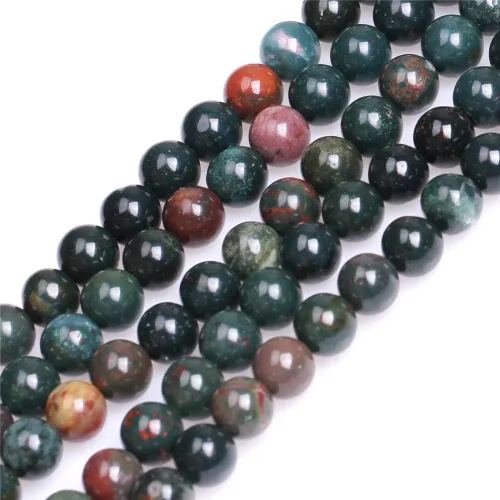 Miniatura 203 de GEM-Inside - Cuentas sueltas de ágata verde con bandas de energía natural, cuentas de energía natural para hacer joyas, 0.315 in, redondas, 15 Ágata