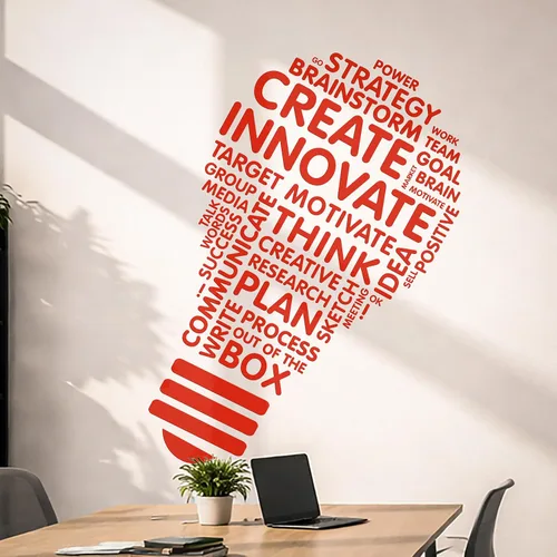 Miniatura 21 de Create Innovate - Calcomanía inspiradora para pared de oficina, ventana, aula, escuela, negocios, motivacional, bombilla de ciencia, regalo