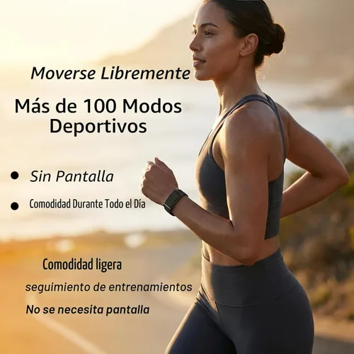 Miniatura 2 de Pulsera inteligente, rastreador de salud y fitness, monitor de corazón 24/7 y rastreador de sueño, pulsera multideporte con aplicación gratuita Negro