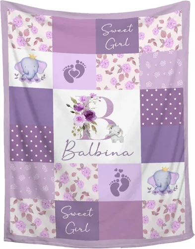 Miniatura 25 de Manta de bebé personalizada con estampado de vaca, nombre personalizado, manta de cumpleaños para recién nacido, manta de recepción para niño