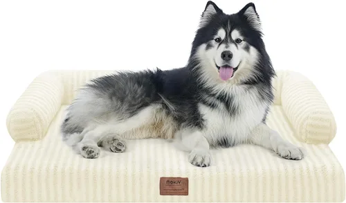 Miniatura 102 de Cama ortopédica impermeable para perros pequeños, cama para perros de tamaño mediano, cómoda cama para mascotas y gatos con lados, funda extraíble