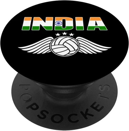 India Volleyball Fans Jersey Pride Indian Flag Sport Lovers PopSockets Swappable PopGrip