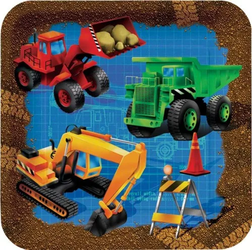 Miniatura 4 de Platos cuadrados de postre de papel de 8 unidades, en construcción