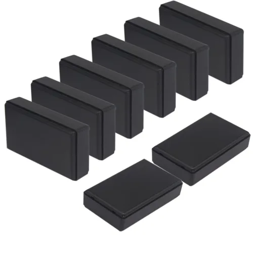 Miniatura 11 de Zulkit 12 cajas de proyecto de plástico ABS para proyectos eléctricos, caja de conexiones de energía, color negro, 1.97 x 1.10 x 0.59 pulgadas