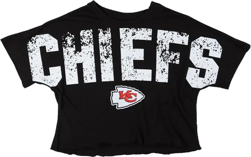 Miniatura 3 de FOCO NFL Womens NFL Team Logo Ladies Fashion Distressed Wordmark Petite Size Crop Top Shirt