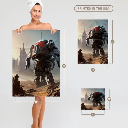Miniatura 6 de 3dRose Giant Industrial Robot in Mars Desert on a Sunny Day Digital Art 22x30 Bath Hand Pool Towel