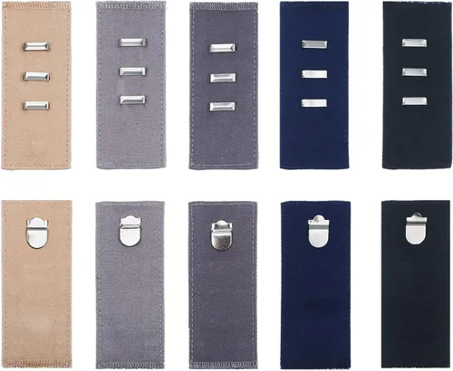 Extensores de cintura de los pantalones mtlee 10 piezas con gancho de metal para pantalones, Jeans, pantalones y falda