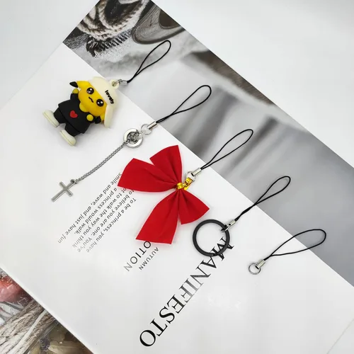 Miniatura 2 de BlingKingdom - Lote de 100 correas para colgantes de móvil con anillo dividido, correa desmontable, cordón para colgante de teléfono, decoraciones