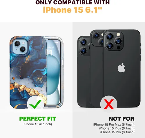 Miniatura 148 de Diaclara Funda diseñada para iPhone 16, mejorada [protección completa de la cámara], carcasa resistente de cuerpo completo con protector de pantalla