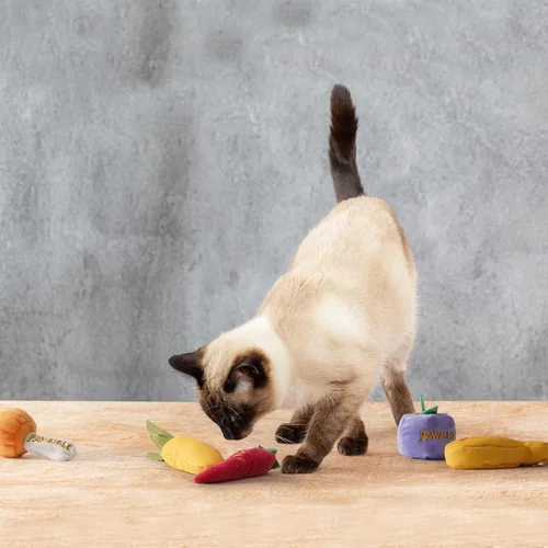 Miniatura 7 de Pawsible - 5 paquetes de juguetes de hierba gatera para gatos de interior - 100% hierba gatera orgánica rellena, sin algodón, juguetes duraderos