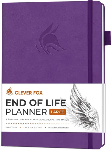 Miniatura 28 de Clever Fox Planificador de fin de vida - Organizador de arreglos finales para beneficiarios, preparación de testamentos, últimos deseos y Negro