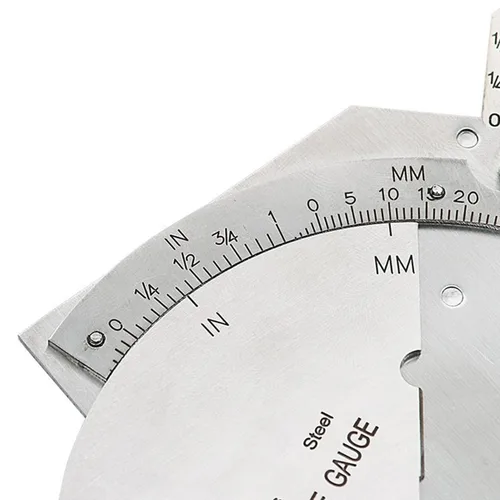 Miniatura 8 de Juego de medidores de soldadura de acero inoxidable de 0.000-2.362 in de calibre de leva y 0.126 in-1.000 in 1/8 ''-1 '' calibre de filete