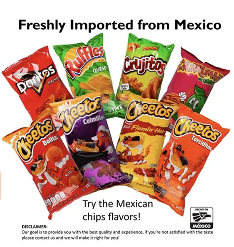 Miniatura 7 de Sabritas Auténticas papas fritas mexicanas, bolsa grande de bocadillos mexicanos frescos, chequeos, bolita, torciditos, colmillos, flameantes