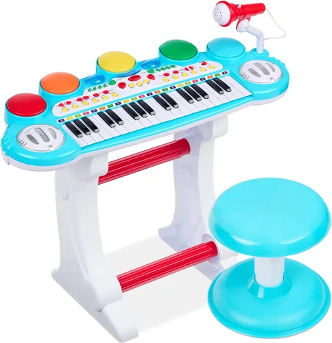 Miniatura 9 de Mejor elección productos 37 teclas, teclado electrónico para niños, instrumento musical, piano, juguete educativo con múltiples sonidos, luces