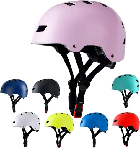 Miniatura 10 de Casco de bicicleta en 3 tallas para adolescentes, niños, jóvenes, adultos, Bavilk Casco de monopatín ajustable multideporte para bicicleta, Negro