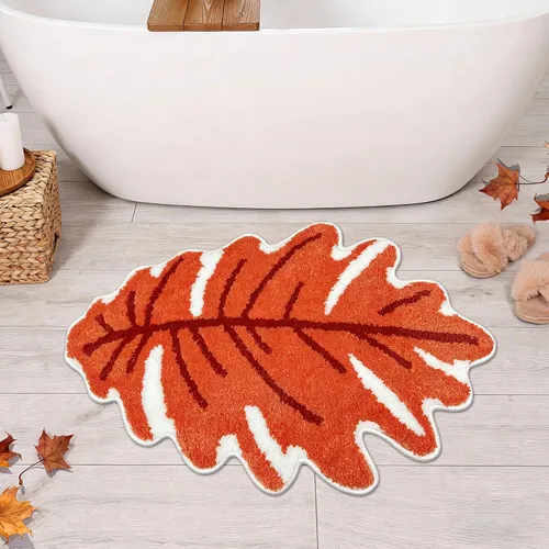 Miniatura 8 de Hexagram Fall Bathroom Rugs, Fall Rug for Bathroom Decor, Gnome Decorations, Soft Non Slip Washable Bath Mat 16x27.5 Inches, Pumpkin Farmhouse