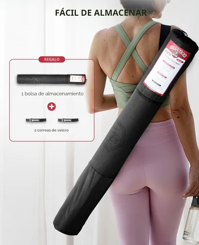 Miniatura 7 de HAPBEAR Tapete de yoga extra grande de 2.835 x 1.890 x 0.236 in (1/4 pulgadas), antideslizante, duradero, grueso y ancho para entrenamientos